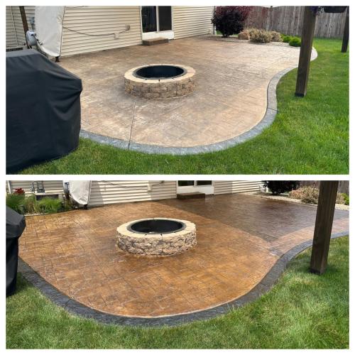 Before & After Stamped Concrete