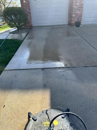 In Progress- Concrete Cleaning 